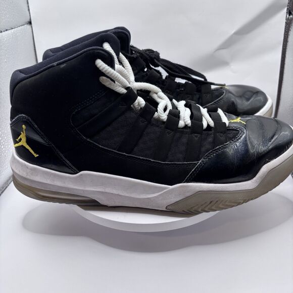 Jordan Max Aura Black White Gold Basketball Shoes Mens Size 10.5 AQ9084-041 - Picture 3 of 9